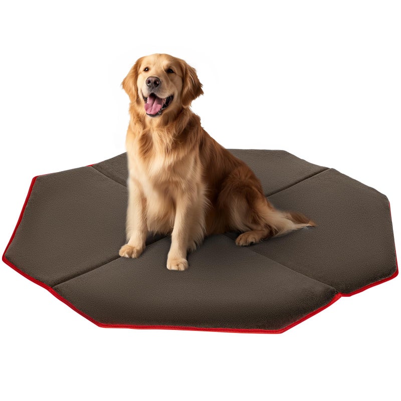 PETSFIT Dog Playpen Mat Waterproof Washable Double-Sided Foldable 42.9" Dia Thick Octagon Absorbent Leak-Proof Reusable Training Pad Floor Couch Protector Large - Image 1